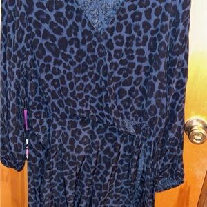 Leopard Print Wrap Dress